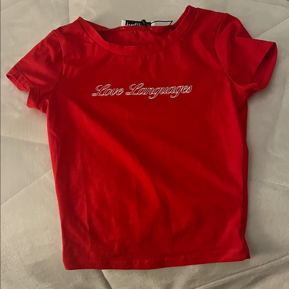 Princess Polly 'Love Languages' Baby Tee